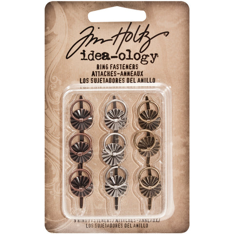 Idea-Ology Metal Ring W/Brad Fastener .25" 9/Pkg