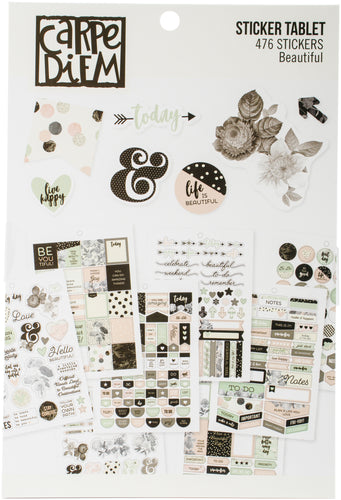 Carpe Diem Beautiful A5 Stickers 12/Pkg