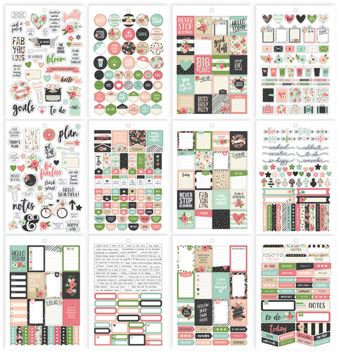 Carpe Diem Bloom A5 Stickers 12/Pkg