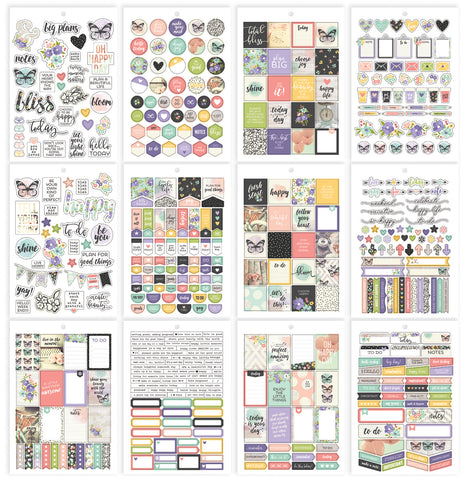 Carpe Diem Bliss A5 Stickers 12/Pkg