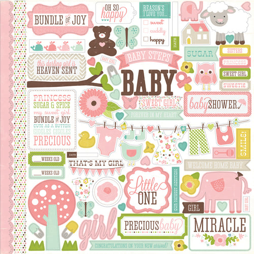 Bundle Of Joy Girl Cardstock Stickers 12"X12"