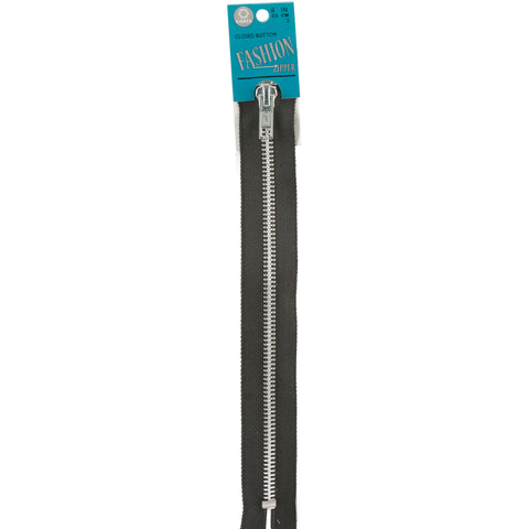 Coats Fashion Metal Aluminum Closed Bottom Zipper 9"