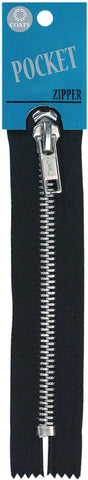 Coats Fashion Pocket Aluminum Teeth Zipper 5"