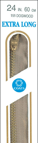 Coats Extra Long Metal Zipper 27"