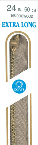 Coats Extra Long Metal Zipper 27"