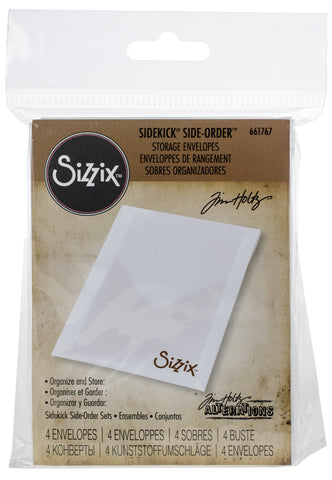 Sizzix Sidekick Side Order 3"X4" Storage Envelopes 4/Pkg