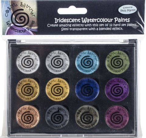 Cosmic Shimmer Iridescent Watercolor Palette Set 10