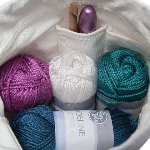 Fair Isle Canvas Wrist Bag