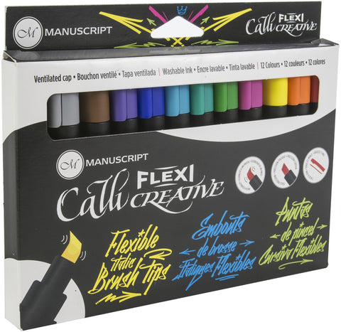 Manuscript CalliCreative FLEXI Tip Markers 12/Pkg