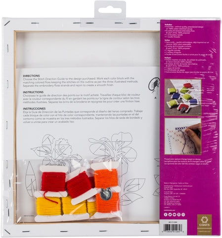 Anchor Big Stitch Art Embroidery Kit 12"X12"