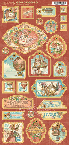 Imagine Chipboard Die-Cuts 6"X12" Sheet