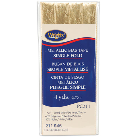 Wrights Single Fold Bias Tape .5"X4yd
