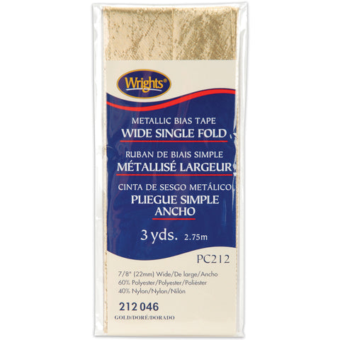 Wrights Single Fold Bias Tape .875"X3yd
