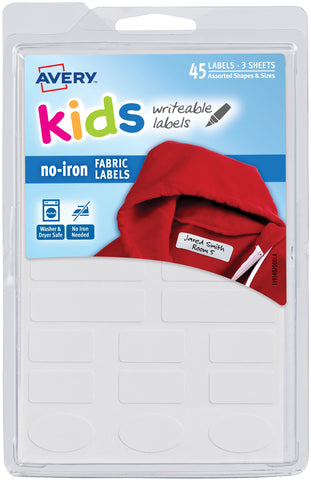 No-Iron Clothing Labels 45/Pkg