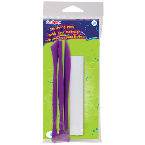 Sculpey Modeling Tools 4/Pkg