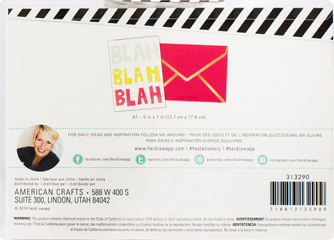 Heidi Swapp A7 Cards 4/Pkg