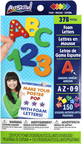 Peel-N-Stick Foam Letters & Numbers 228/Pkg