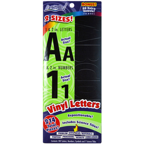 Vinyl Letters, Numbers & Titles Repositionable 214/Pkg