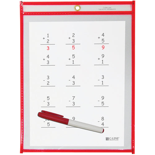 Reusable Dry Erase Pocket 9"X12"