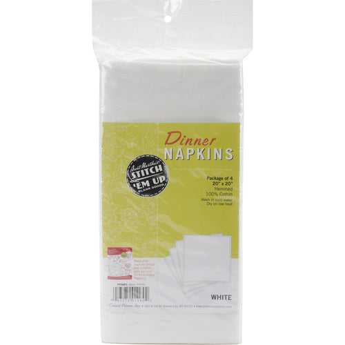 Aunt Martha's Stitch 'Em Up Dinner Napkins 20"X20" 4/Pkg