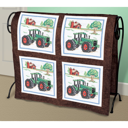 Janlynn Stamped Cross Stitch Quilt Blocks 15"X15" 6/Pkg