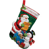 Bucilla Felt Stocking Applique Kit 18" Long