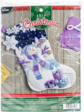 Bucilla Felt Stocking Applique Kit 18" Long