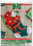 Bucilla Felt Stocking Applique Kit 18" Long