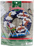 Bucilla Felt Wreath Applique Kit 15" Round