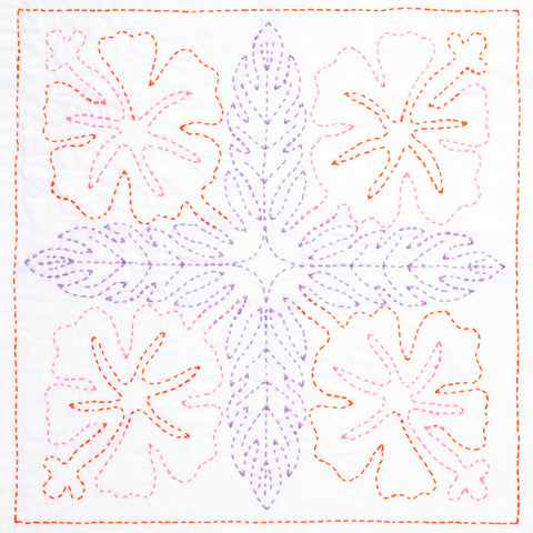 Sashiko World Hawaii Stamped Embroidery Kit