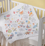 Bucilla Stamped Crib Cover Cross Stitch Kit 34"X43"