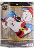 Bucilla Felt Stocking Applique Kit 18" Long