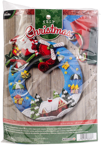 Bucilla Felt Wreath Applique Kit 13.5"X17"