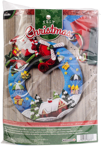 Bucilla Felt Wreath Applique Kit 13.5"X17"