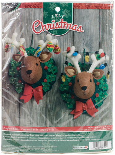 Bucilla Felt Wall Hanging Applique Kit 6.5"X8.5" Set Of 2