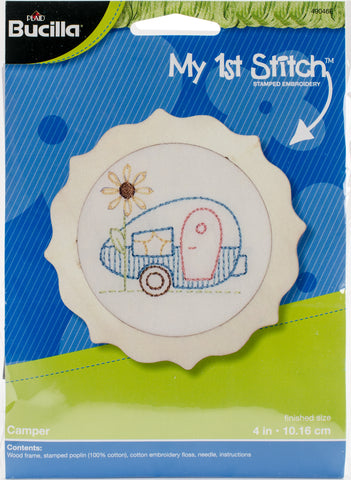 Bucilla/My 1st Stitch Mini Stamped Embroidery Kit 4" Round