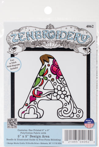 Design Works/Zenbroidery Stamped Embroidery 5"X5"