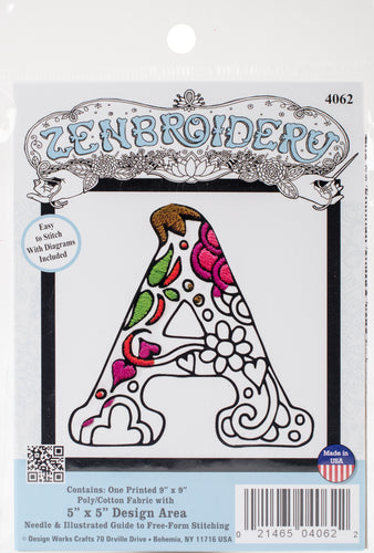 Design Works/Zenbroidery Stamped Embroidery 5"X5"
