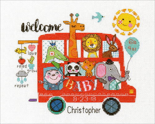 Dimensions Counted Cross Stitch Birth Record Kit 10"X8"