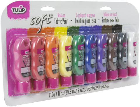 Tulip Soft Fabric Paints 1oz 10/Pkg