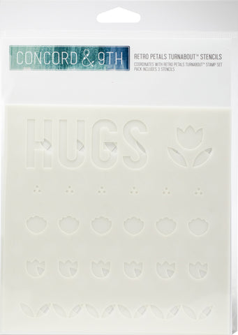 Concord & 9th Stencils 6"X6" 3/Pkg