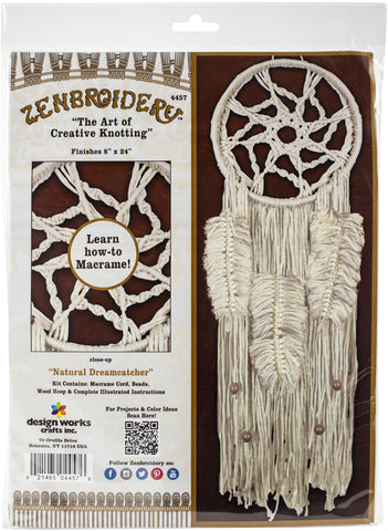 Design Works/Zenbroidery Macrame Wall Hanging Kit 8"X24"