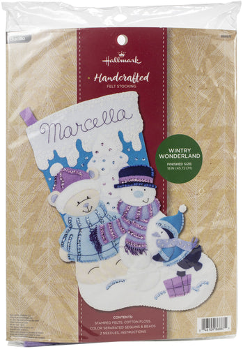 Bucilla Hallmark Felt Applique Stocking Kit 18" Long