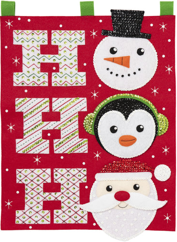 Bucilla Hallmark Felt Wall Hanging Applique Kit 17"X14"