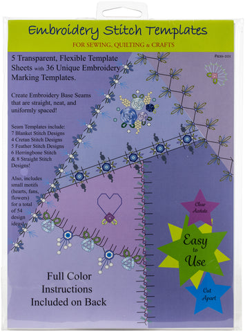 Creative Impressions Embroidery Stitch Template Set