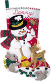 Bucilla Felt Stocking Applique Kit 18" Long