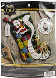 Bucilla Felt Stocking Applique Kit 18" Long