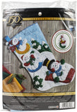 Bucilla Felt Stocking Applique Kit 18" Long