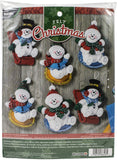 Bucilla Felt Ornaments Applique Kit Set Of 6