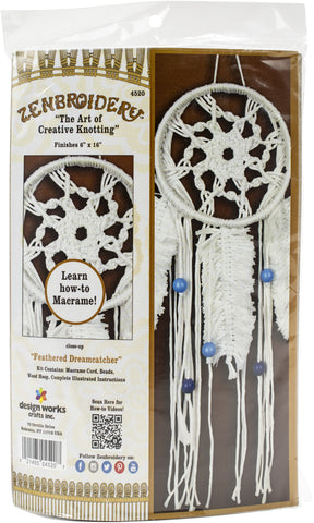 Design Works/Zenbroidery Macrame Wall Hanging Kit 6"X16"